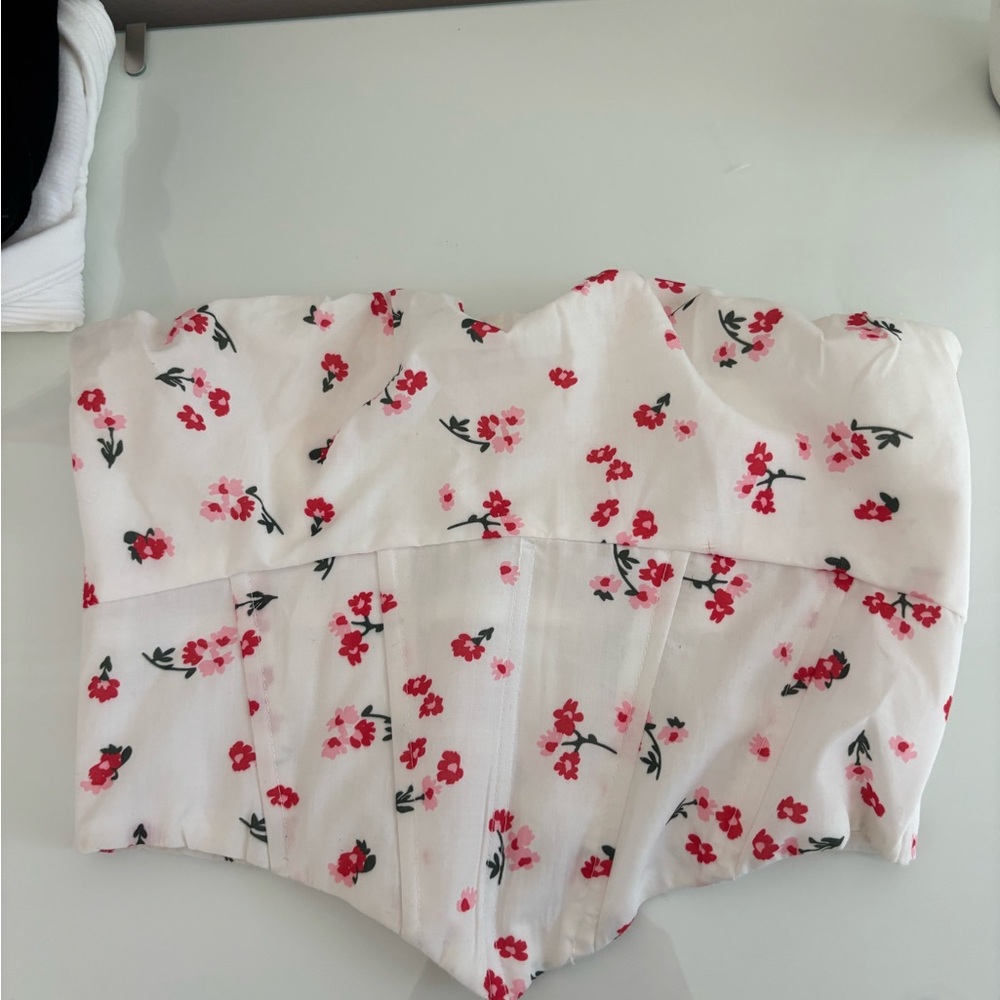 Princess Polly White Floral Bustier